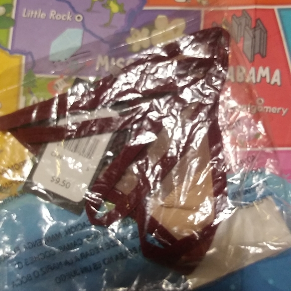 Fredrick's of Hollywood Burgundy Leopard Bra & Panty Set 32D & (S) - Picture 10 of 16